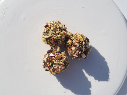 CLARITY – A bite with almonds, fresh ginger, lemon zest and salt,  70% dark chocolate and Reishi