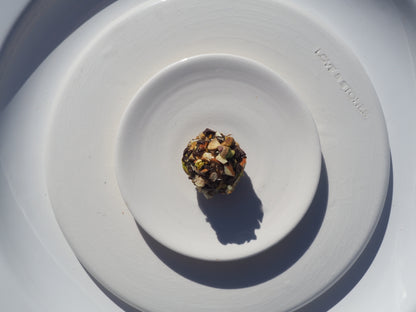 BALANCE – A bite with date, cashew, almonds, pistachio, pumpkin seed, chia seed, salt, 70% dark chocolate and Reishi