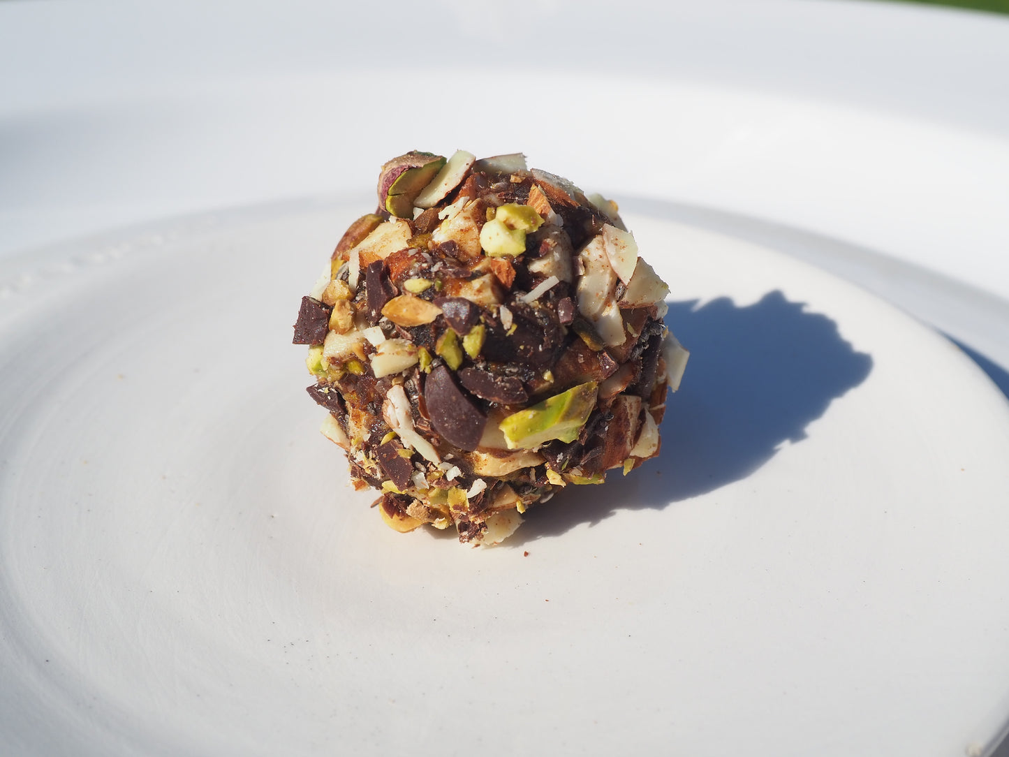 BALANCE – A bite with date, cashew, almonds, pistachio, pumpkin seed, chia seed, salt, 70% dark chocolate and Reishi
